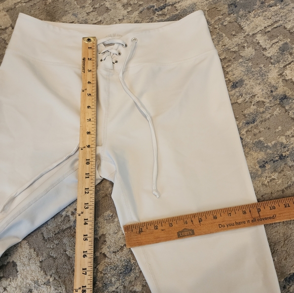 Year Of Ours Bone White Leggings Lace Up Front Ties Size XL Off White Revolve - Picture 11 of 15